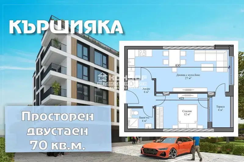 2-bedroom apartment in Plovdiv, Kyrshiyaka