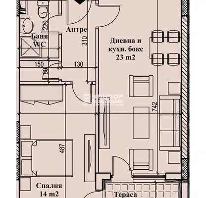 Снимка 3 — Двустаен апартамент в Пловдив, Кършияка