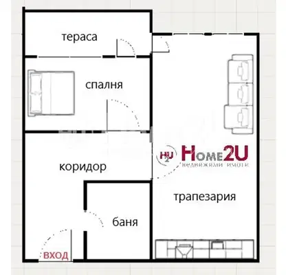 Снимка 4 — Двустаен апартамент в Пловдив, Кършияка