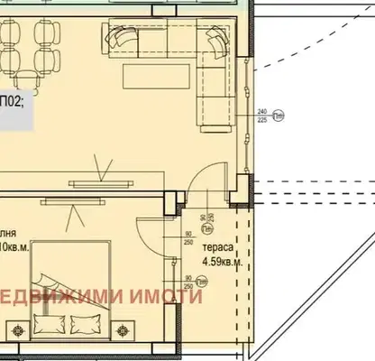 Снимка 2 — Двустаен апартамент в Пловдив, Кършияка