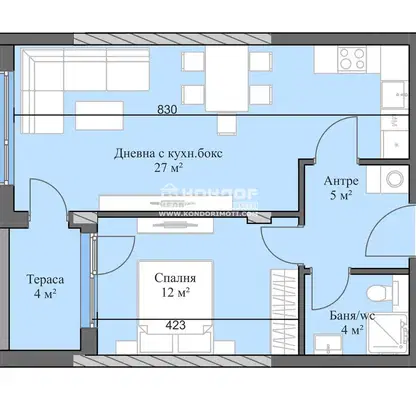 Photo 2 — 2-bedroom apartment in Plovdiv, Kyrshiyaka