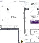 Двустаен апартамент в Пловдив, Кършияка