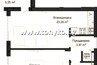 2-стаен апартамент с панорамна тераса в Кършияка, Пловдив
