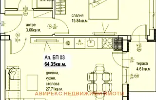 Двустаен апартамент в Пловдив, Кършияка