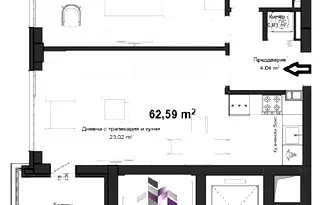 Двустаен апартамент в Пловдив, Кършияка