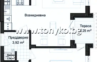 Двустаен апартамент в Пловдив, Кършияка
