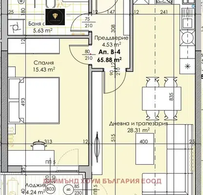 Снимка 2 — Двустаен апартамент в Пловдив, Кършияка