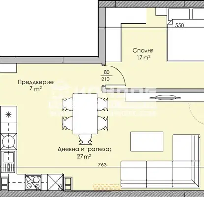 Снимка 5 — Двустаен апартамент в Пловдив, Кършияка