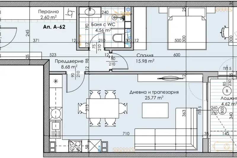 2-bedroom apartment in Plovdiv, Kyrshiyaka