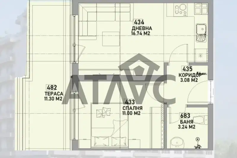 2-bedroom apartment in Plovdiv, Kyuchuk Parij