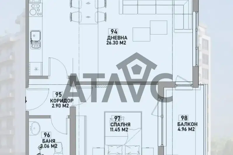 2-bedroom apartment in Plovdiv, Kyuchuk Parij