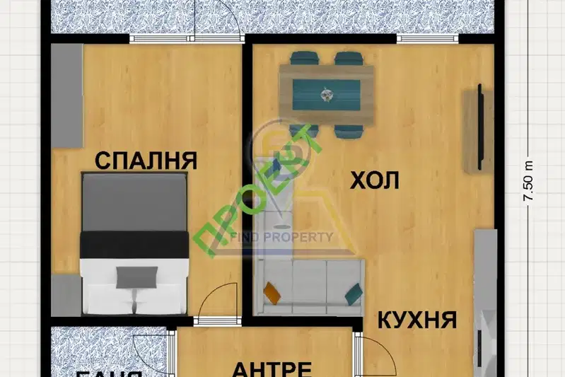 2-bedroom apartment in Burgas, Lazur