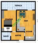 Двустаен апартамент с голяма тераса в Лазур, Бургас