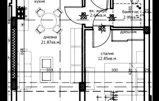 Двустаен апартамент във Варна, Левски 1