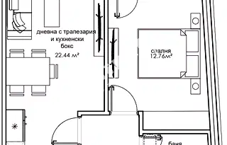 Двустаен апартамент с балкон в кв. Левски, София