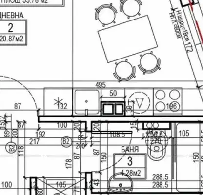 Снимка 3 — Тристаен апартамент с функционално разпределение в Левски, София