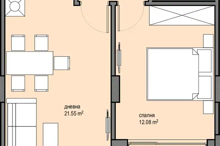 2-bedroom apartment in Sofiya, Levski G