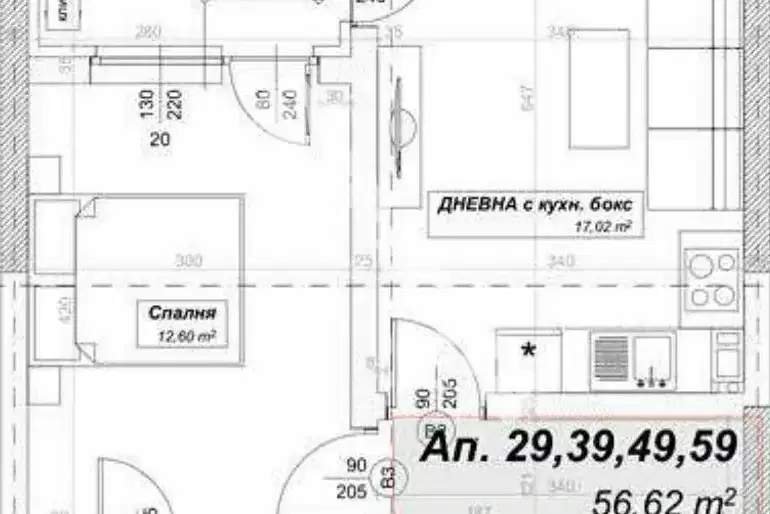 Едностаен апартамент с тухлено строителство в Люлин 10