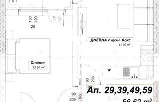 Едностаен апартамент с тухлено строителство в Люлин 10
