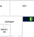 Двустаен апартамент в София, Люлин 4