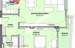Двустаен апартамент в София, Люлин 6