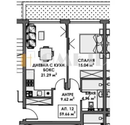 Снимка 5 — Двустаен апартамент в София, м-т Гърдова глава