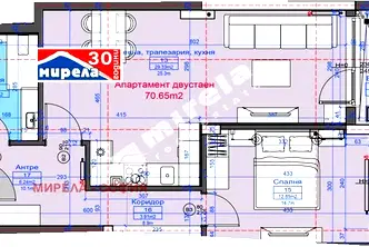Двустаен апартамент в София, м-т Гърдова глава