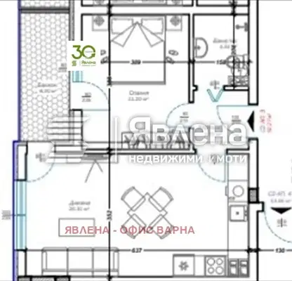Снимка 3 — Двустаен апартамент във Варна, м-т Пчелина
