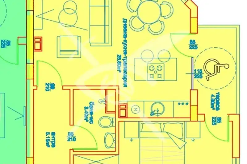 2-bedroom apartment in Burgas, Madika