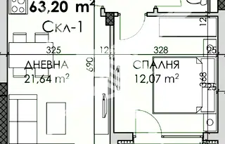 Двустаен апартамент в Бургас, Мадика