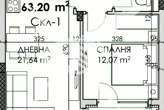 Двустаен апартамент в Бургас, Мадика