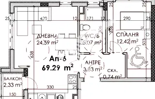 Двустаен апартамент в Бургас, Мадика