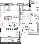 Двустаен апартамент в Бургас, Мадика