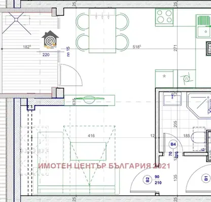 Снимка 2 — Двустаен апартамент в София, Малинова долина