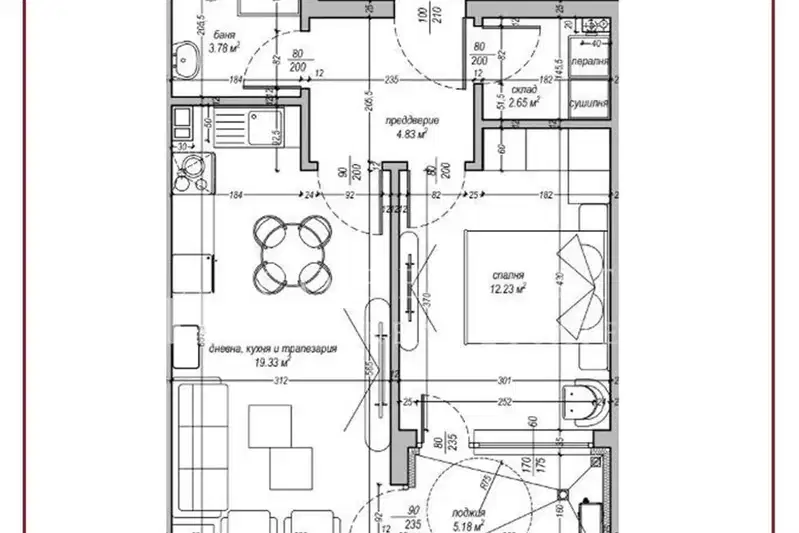 2-bedroom apartment in Sofiya, Malinova Dolina