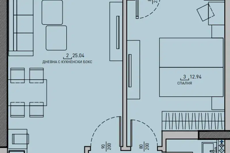 2-bedroom apartment in Sofiya, Malinova Dolina