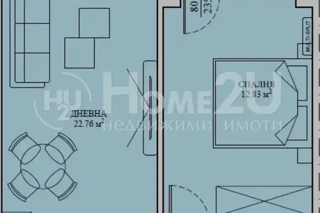 2-bedroom apartment in Sofiya, Malinova Dolina