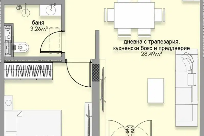 Двустаен апартамент в София, Малинова долина