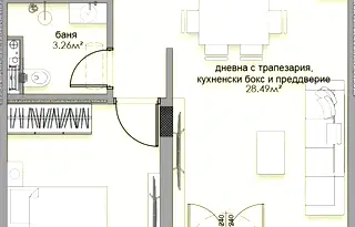 Двустаен апартамент в София, Малинова долина