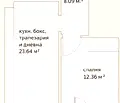 Снимка 2 — Двустаен апартамент с удобно разпределение в Малинова долина