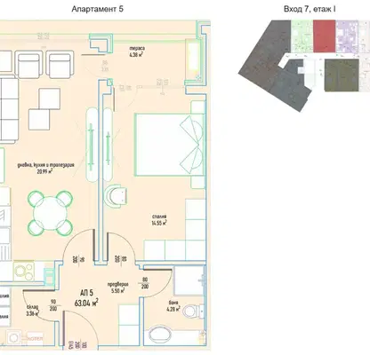 Photo 3 — 2-bedroom apartment in Sofiya, Malinova Dolina