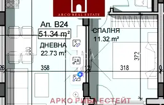 Двустаен апартамент в София, Манастирски ливади