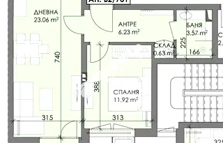 Двустаен апартамент в Бургас, Меден рудник - зона А
