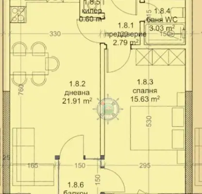 Снимка 2 — Двустаен апартамент във Варна, Младост 1