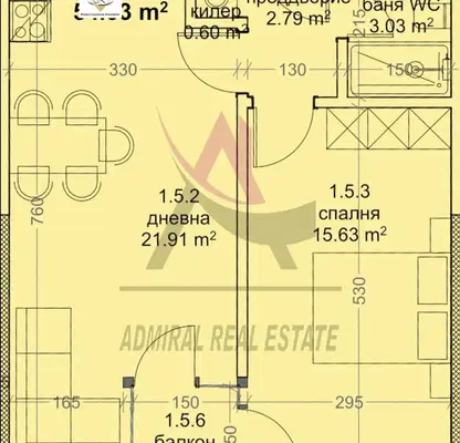 Снимка 2 — Двустаен апартамент във Варна, Младост 2