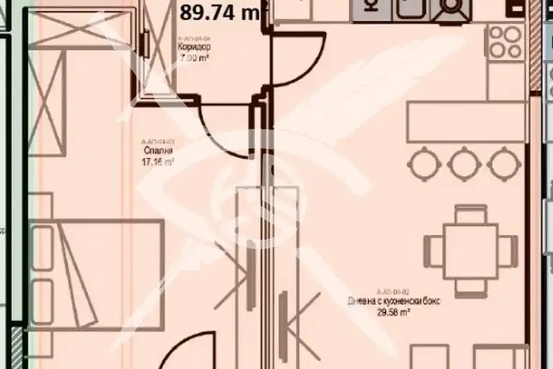 2-bedroom apartment in Sofiya, Mladost 2