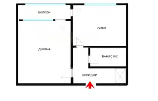 Двустаен апартамент с югоизточно изложение в Младост 3, София