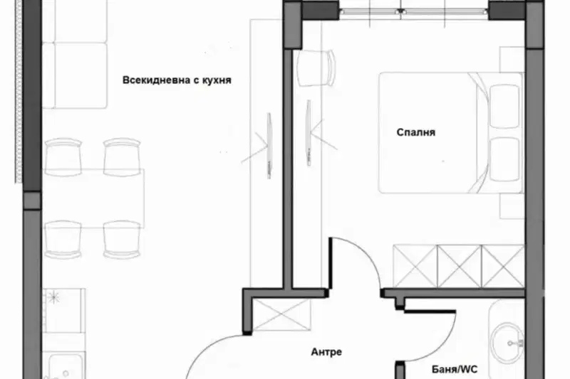 Двустаен апартамент в София, Младост 3
