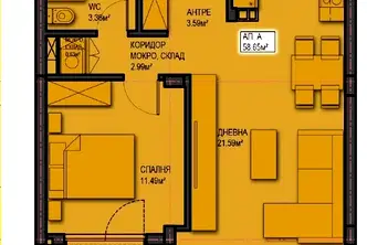 Двустаен апартамент в София, Младост 4