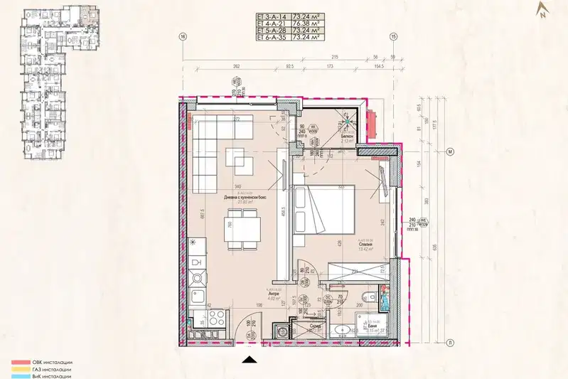 2-bedroom apartment in Sofiya, Mladost 4